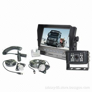 Trailer rear view system with monitor/car camera for long vehicle